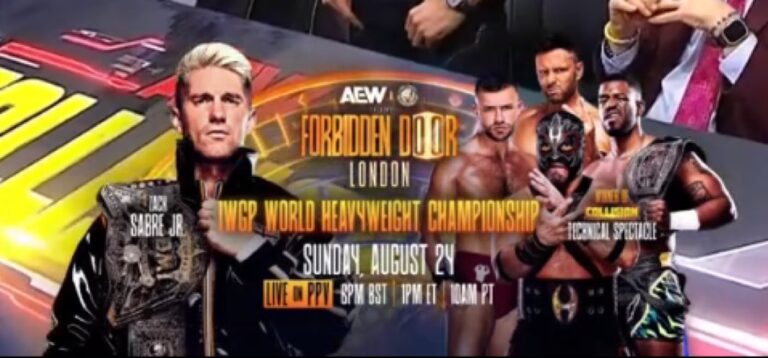 Four-Way Match Set For 8/16 AEW Collision, Winner Gets IWGP World Title Match At Forbidden Door