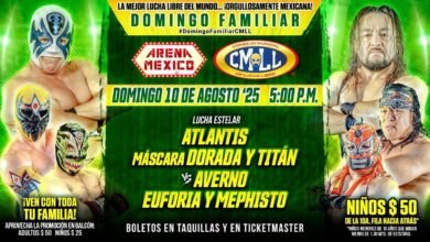 CMLL Domingo Familiar Results (8/10/2025): Infernales, Villanos, More