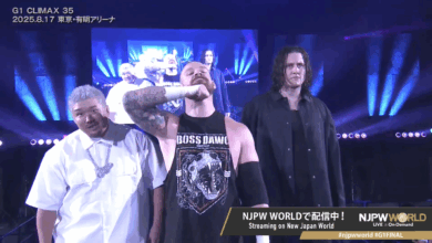 David Finlay Brings Out Yuto Nakashima & Oskar Leube At NJPW G1 Climax Final Show