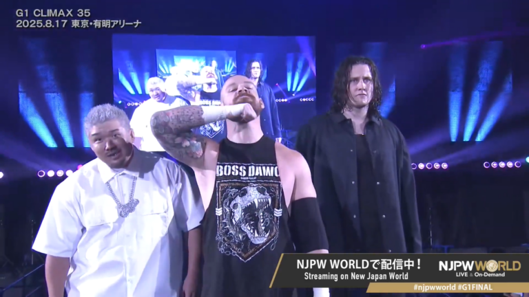 David Finlay Brings Out Yuto Nakashima & Oskar Leube At NJPW G1 Climax Final Show