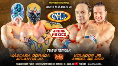 CMLL Martes de Arena Mexico Results (8/19/2025): Máscara Dorada, Volador Jr., More