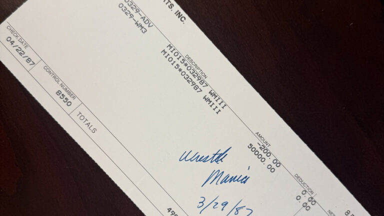 Richie Steamboat Posts Photo Of Ricky Steamboat’s Original WrestleMania III Paystub