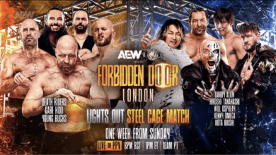 Photos Of Steel Cage Setup At AEW x NJPW Forbidden Door