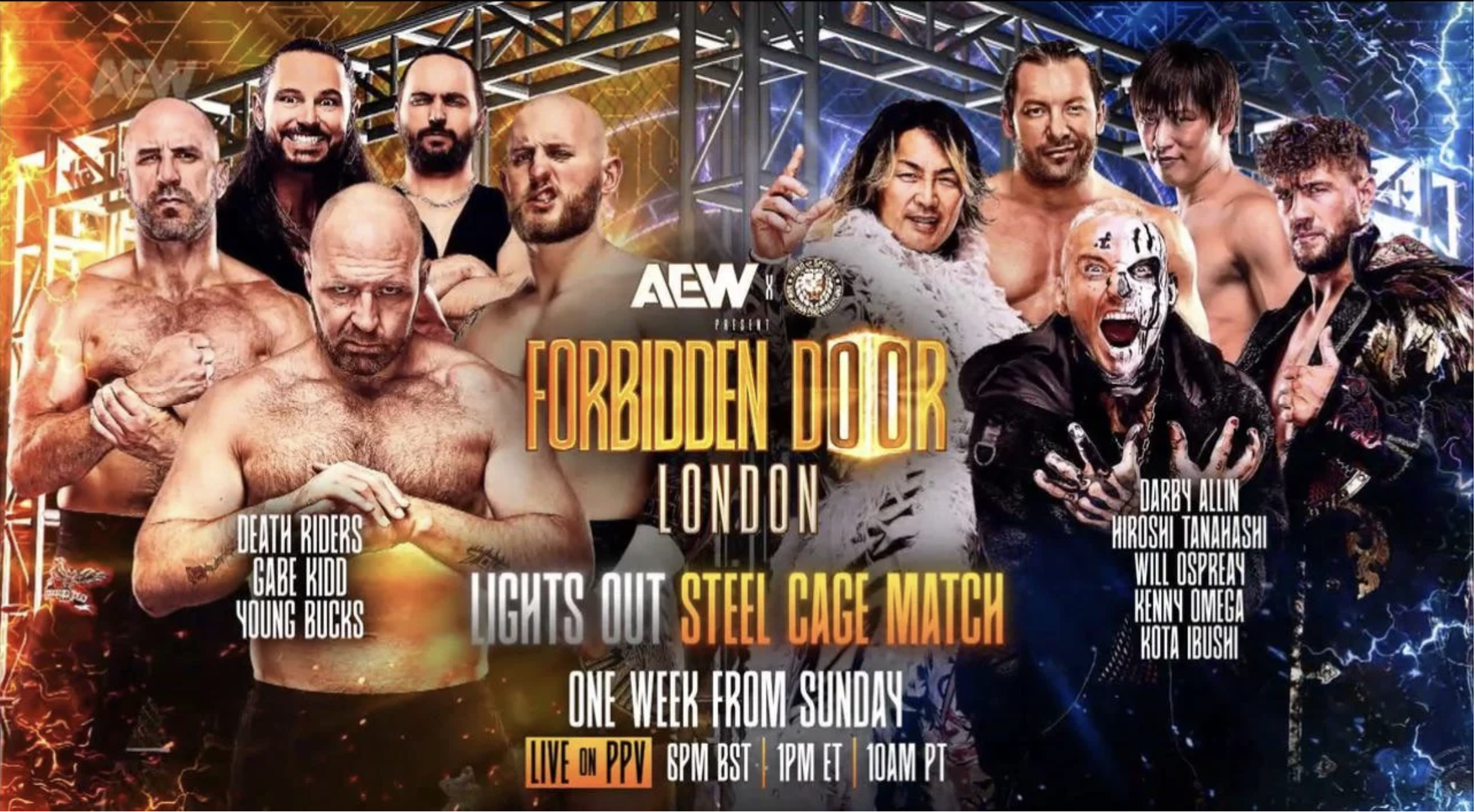aew forbidden door cage match