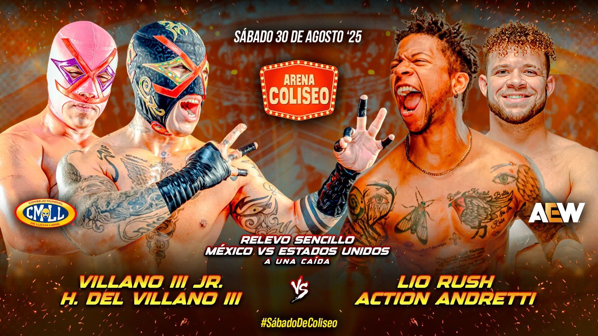 CMLL Sábado De Coliseo Results (8/30/2025)