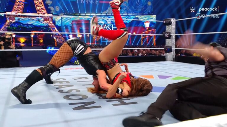 Becky Lynch Uses ‘Lynch Pin’ To Retain Women’s Intercontinental Title Over Nikki Bella At WWE Clash In Paris