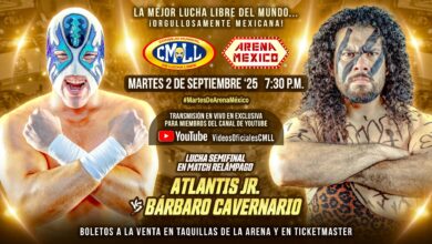 CMLL Martes de Arena Mexico Results (9/2/2025): Atlantis Jr. vs. Bárbaro Cavernario, More