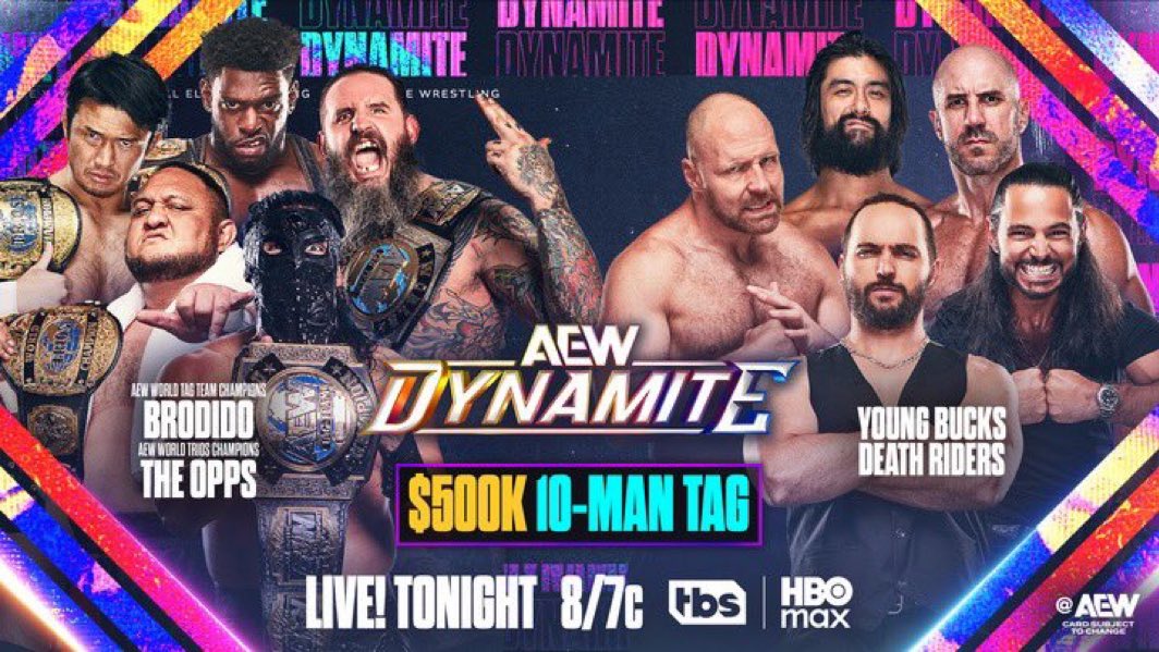 aew dynamite ten-man tag