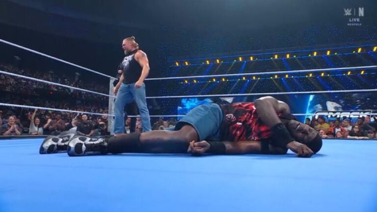 Brock Lesnar Goes Back & Forth With R-Truth aka Ron Cena, Lesnar Delivers F5 To Truth On WWE SmackDown