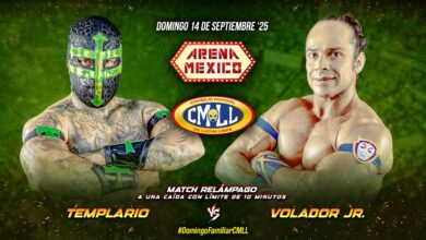 CMLL Domingo Familiar Results (9/14/2025): Templario vs. Volador Jr., More Set