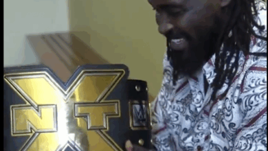 Oba Femi Holds Original NXT Championship