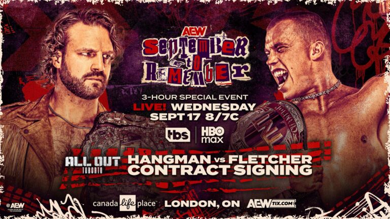 AEW All Out Contract Signing For Hangman Adam Page vs. Kyle Fletcher Taking Place At AEW: September To Remember