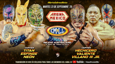 CMLL Martes de Arena Mexico Results (9/23/2025): Titán, Neón, Hechicero, Villano III Jr., More