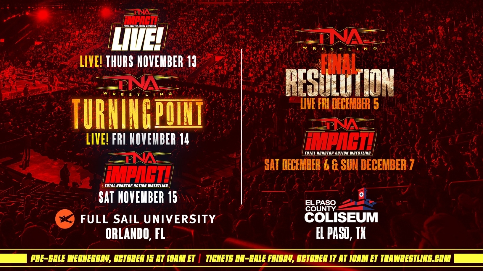 TNA Wrestling 2025 dates