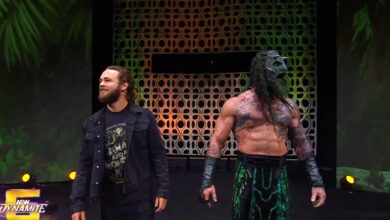 Jurassic Express Confronts Young Bucks, Saves Kenny Omega From Josh Alexander Attack At AEW Dynamite Six Year Anniversary