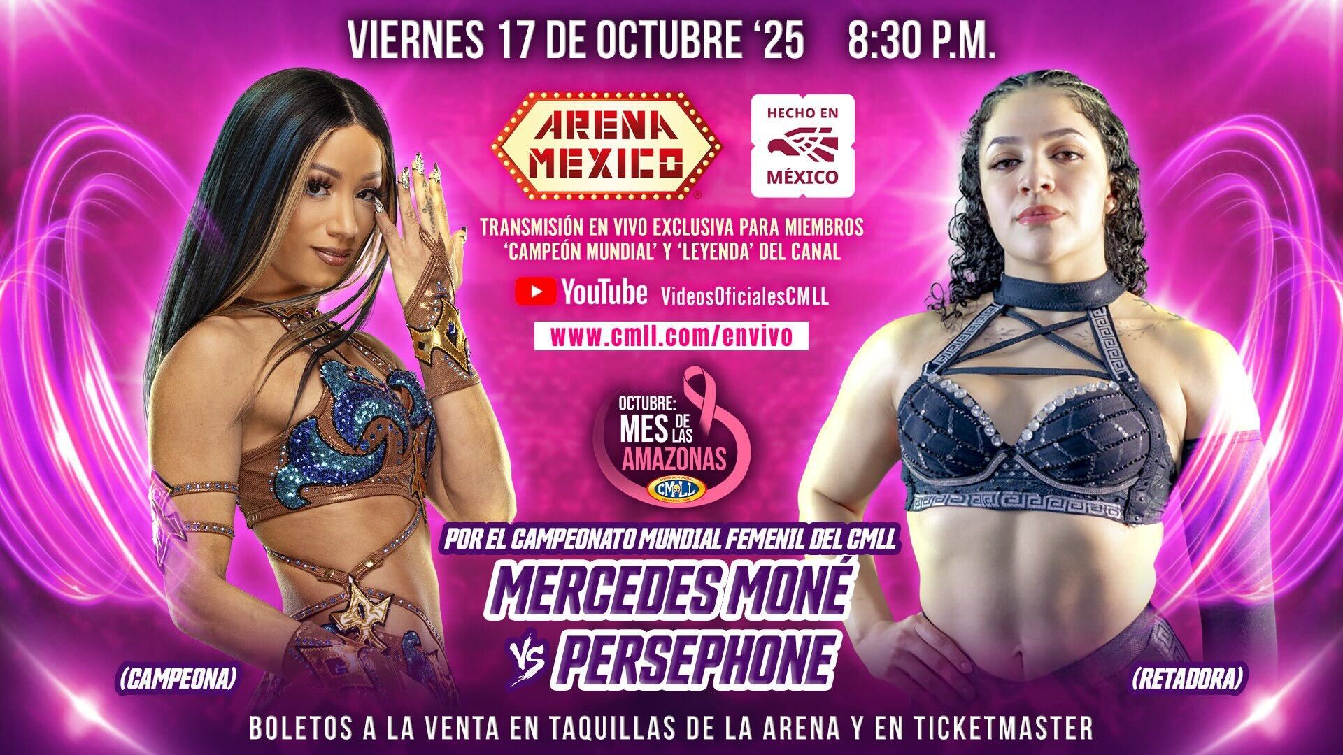 CMLL Viernes Espectacular Results (10/17/2025): Mercedes Moné vs. Persephone, India Sioux vs. Skadi, More