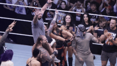 WWE Roster Gives AJ Styles A Send Off In Japan