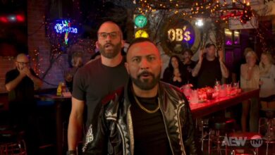 Trent Beretta & Rocky Romero Take Out Big Boom AJ At AEW WrestleDream Watch Party