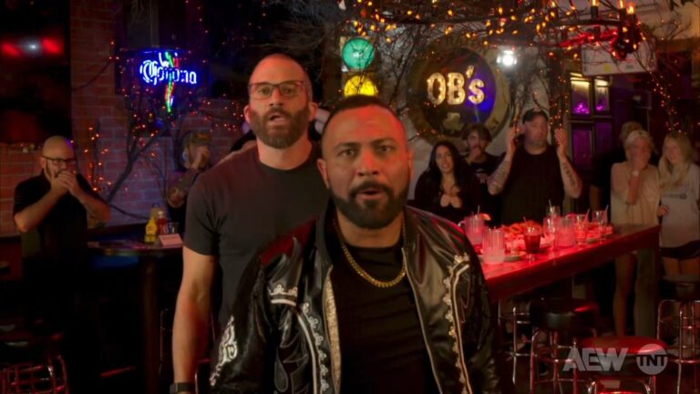 Trent Beretta & Rocky Romero Take Out Big Boom AJ At AEW WrestleDream Watch Party