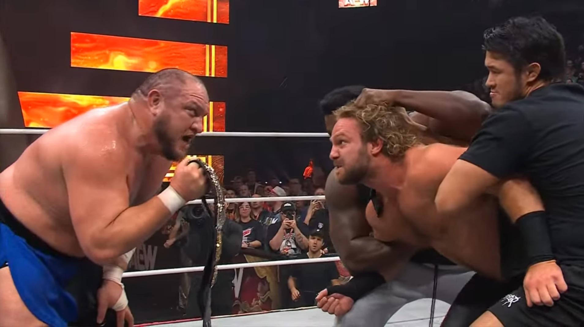 Hangman Page Defeats Samoa Joe At AEW WrestleDream, Gets Attacked By The Opps Afterward