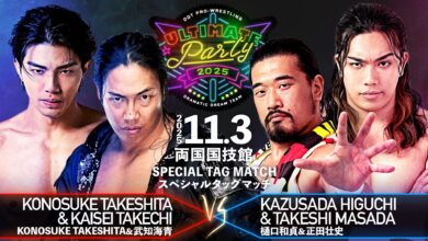 Konosuke Takeshita & Kaisei Takechi vs. Kazusada Higuchi & Takeshi Masada Made Official For DDT Ultimate Party