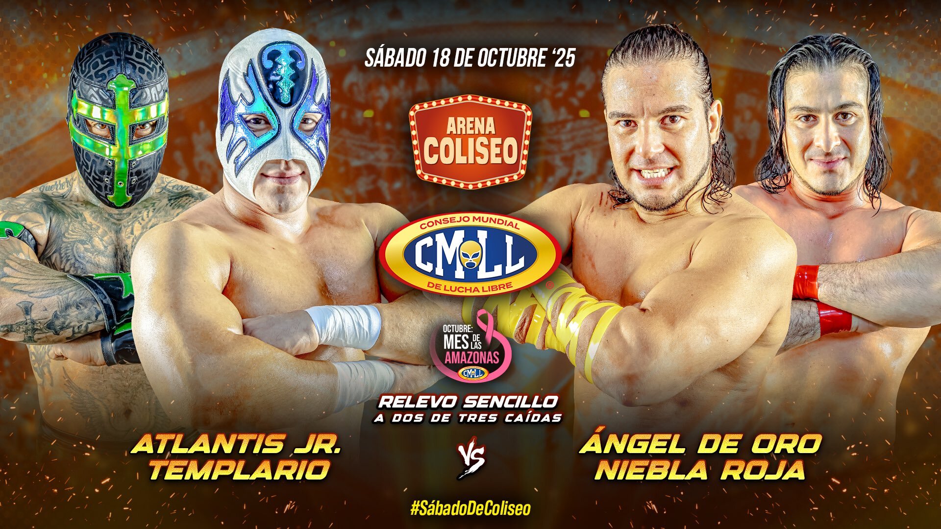 CMLL Sábado de Coliseo Results (10/18/2025): Hermanos Chávez, FWC, Kanji, More