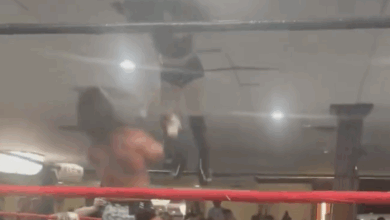 Killer Kross Throws Heather Blue Through The Ceiling