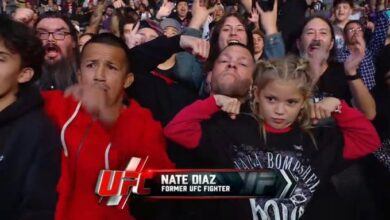Nate Diaz Attends WWE Raw