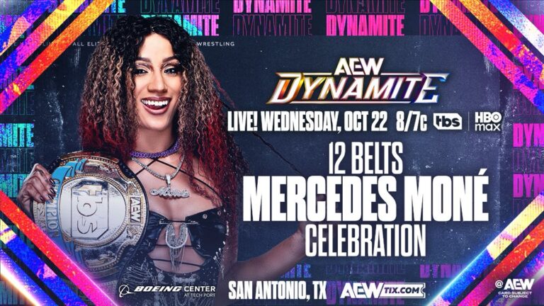 Mercedes Mone 12 Belts Celebration Added To 10/22 AEW Dynamite