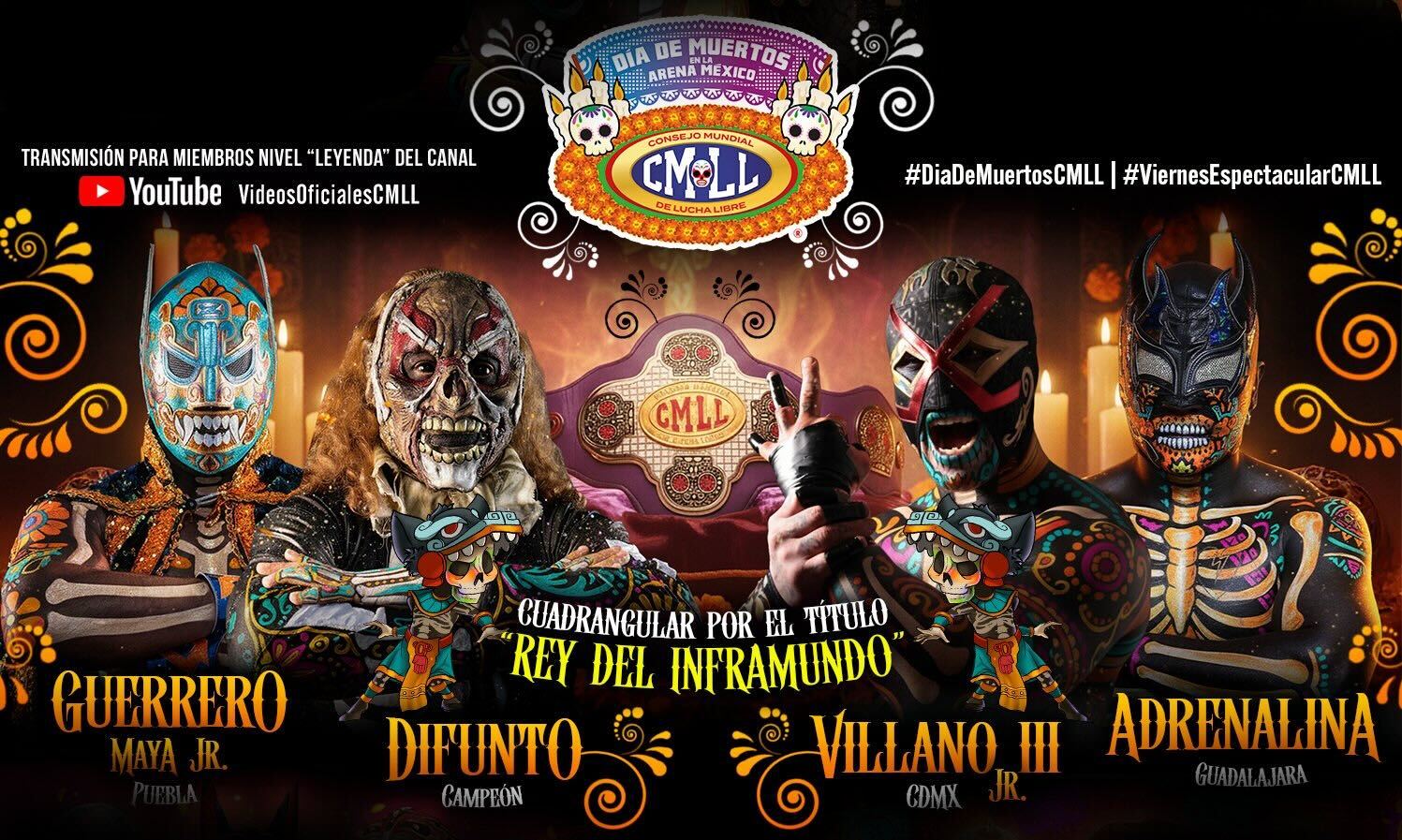 CMLL Viernes Espectacular Results (10/31/2025): Rey del Inframundo Finals, Sky Team, Infernales, More