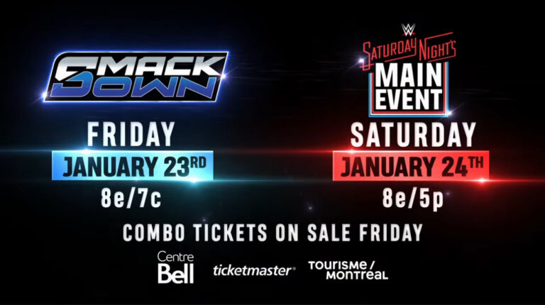 Bell Centre In Montreal To Host WWE Saturday Night’s Main Event On January 24th, 2026