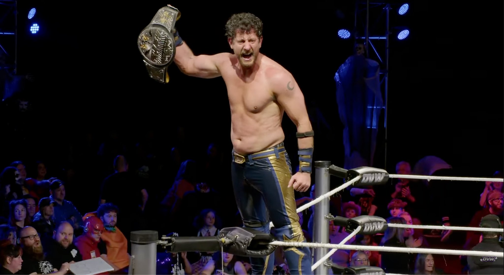 Brandon Davis Attends ‘Predator: Badlands’ Premiere With OVW Rush Championship