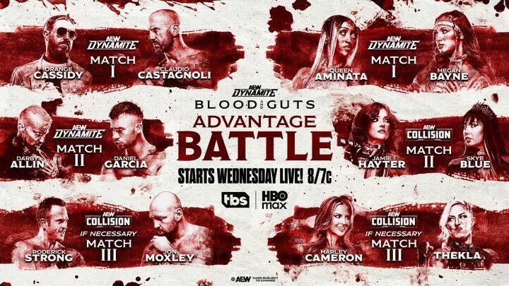 Blood And Guts Advantages To Be Determined In Separate Best Of Three Series On AEW Dynamite And AEW Collision