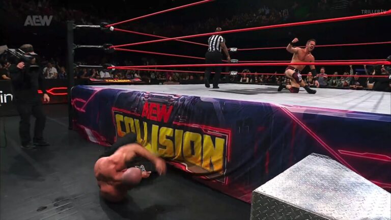 Roderick Strong Gains Advantage For His Team In Men’s Blood & Guts Match