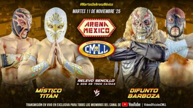 CMLL Martes de Arena Mexico Results (11/11/2025): Místico & Titán vs. Galeón Fantasma, More