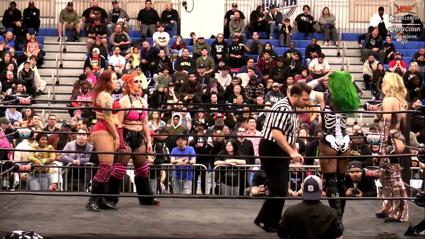 Scarlett Bordeaux And Shotzi Blackheart Defeat Allie Katch And Priscilla Kelly At HOG SuperClash
