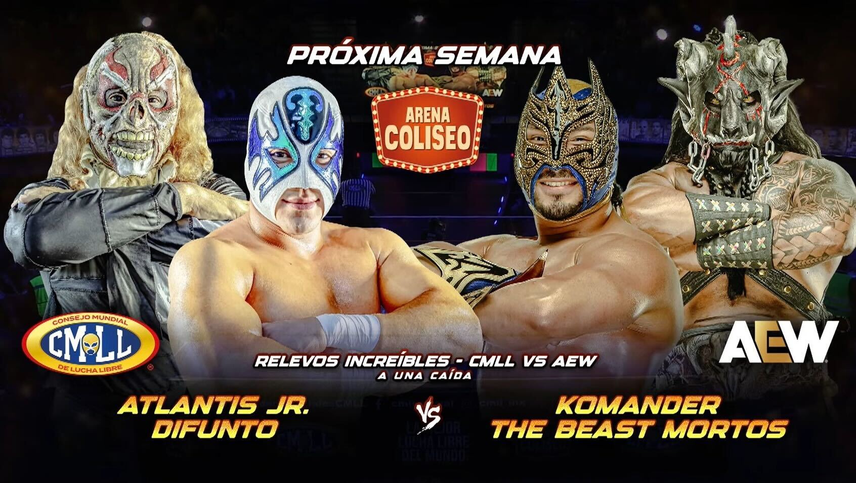 Team CMLL vs. Team AEW, Villanos, More Set for CMLL Sabado de Coliseo