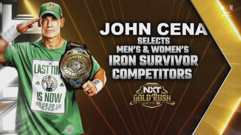 John Cena To Appear At NXT Gold Rush Week Two, Will Select Men’s & Women’s Iron Survivor Challenge Competitors