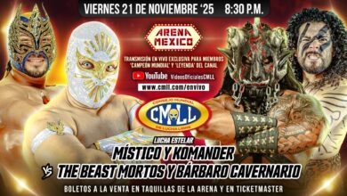 CMLL Viernes Espectacular Results (11/21/2025): Místico & Komander Team Up, Leyenda Azul Qualifier, Sky Team vs. JetSpeed, More