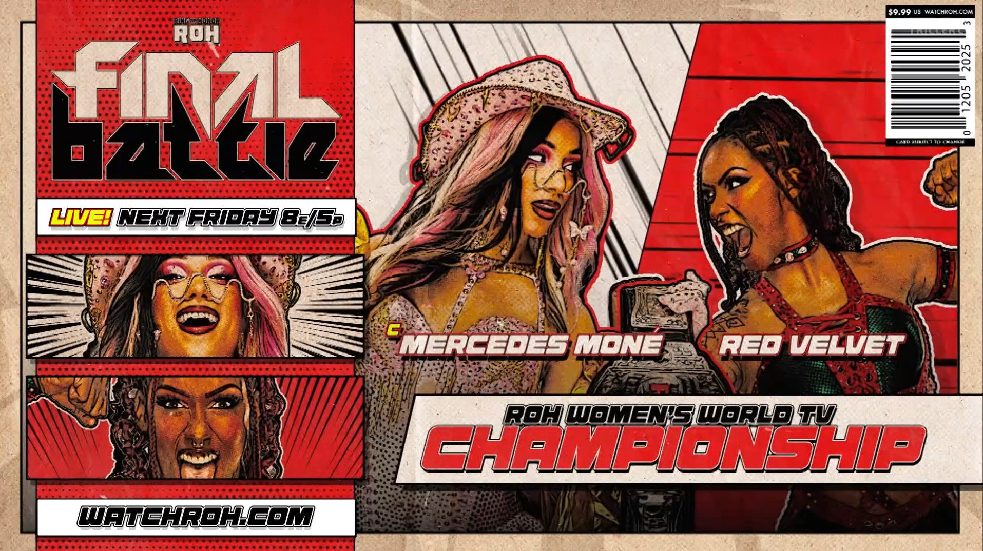 Mercedes Mone verteidigt ihren ROH Women's TV Titel gegen Red Velvet ...