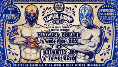 CMLL Lunes Clásico Results (12/1/2025): Ángel de Oro & Máscara Dorada vs. Atlantis Jr. & Templario, Fuerza Poblana, More
