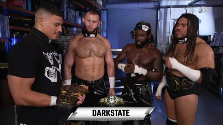Dion Lennox Hands Over NXT Tag Title Belt, DarkState Agrees On Saquon Shugars Being Champion With Osiris Griffin