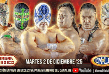 CMLL Martes de Arena Mexico Results (12/2/2025): Guerreros Laguneros In Trios Action, 8-Man Battle Royal, More