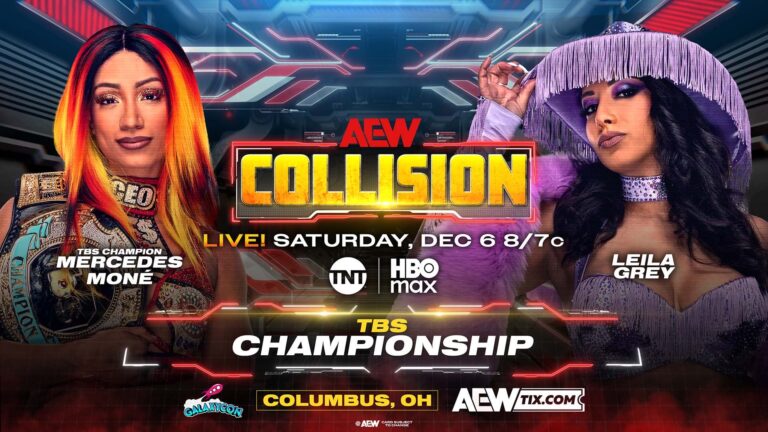 Mercedes Moné Defending TBS Championship Against Leila Grey On 12/6 AEW Collision