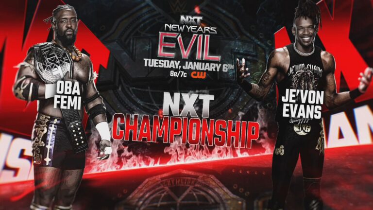 Oba Femi vs. Je’Von Evans For NXT Championship Made Official For NXT New Year’s Evil