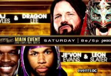 aj styles dragon lee leon slater je'von evans wwe saturday night's main event