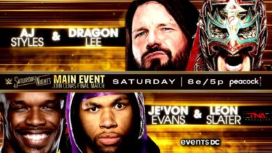 aj styles dragon lee leon slater je'von evans wwe saturday night's main event