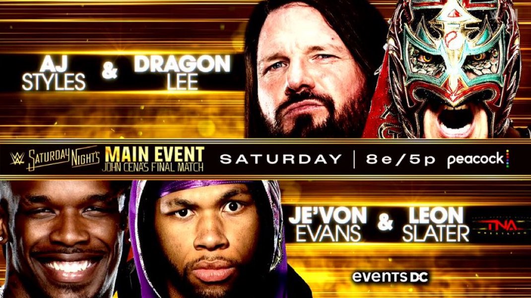 aj styles dragon lee leon slater je'von evans wwe saturday night's main event