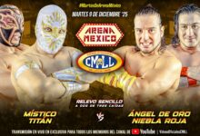CMLL Martes de Arena Mexico Results (12/9/2025): Místico & Titán vs. Hermanos Chávez, Máscara Dorada vs. Bárbaro Cavernario, More