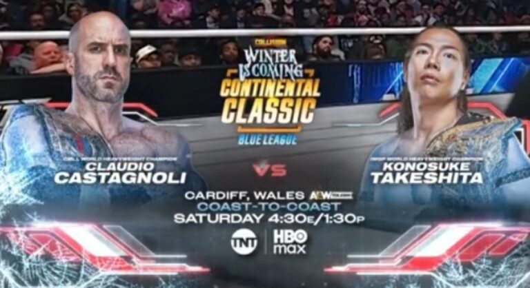 Konosuke Takeshita vs. Claudio Castagnoli In Continental Classic Match Added To AEW Collision: Winter Is Coming